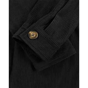 SANDERY Womens Oversized Corduroy Shacket Comfortable Fashion