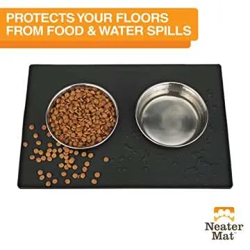 Neater Pet Brands Neater Mat - Waterproof Pet Feeding Mat with Raised Edge, 24" x 16"