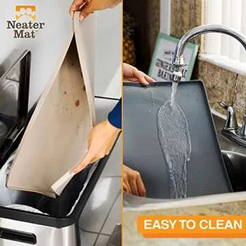 Neater Mat Pet Mats for Food & Water, Waterproof Design