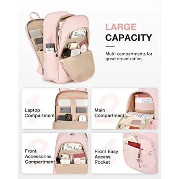 BAGSMART Travel Laptop Backpack for Women 15.6 Inch Anti Theft