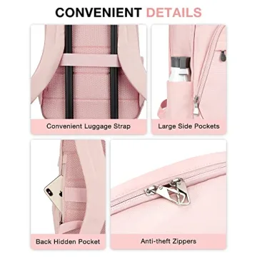 BAGSMART Travel Laptop Backpack for Women 15.6 Inch Anti Theft