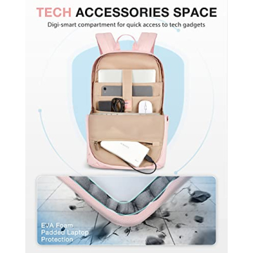 BAGSMART Travel Laptop Backpack for Women 15.6 Inch Anti Theft