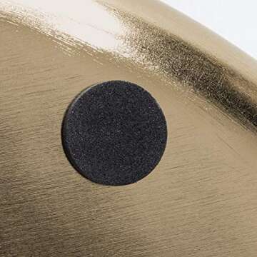 Kate and Laurel Stovring Mid-Century Tray, 16 Inch Diameter, Gold, Modern Tray for Serving, Storage, and Display