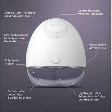 Elvie Smart Wearable Breast Pump - Hands-Free Design