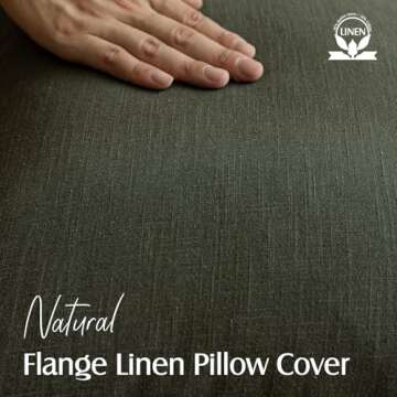 Foindtower Pack of 2, Decorative Linen Solid Throw Pillow Covers Soft Accent Cushion Case Farmhouse ...