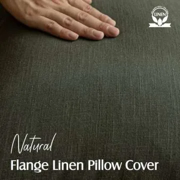 Foindtower Pack of 2, Decorative Linen Solid Throw Pillow Covers Soft Accent Cushion Case Farmhouse ...