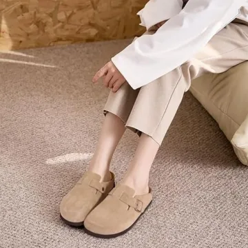 Asgard Women's Suede Clogs with Arch Support 40