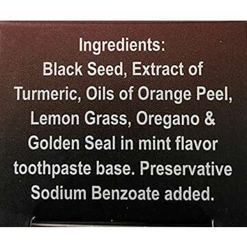 Organic Black Seed Essential Toothpaste 5 in 1 100% Fluoride Free & Vegetable Base for Seneitive Teeth.
