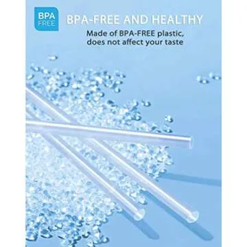 4-Pack Replacement Straws for Hydro Flask Wide Mouth Bottle Hydroflask Straw Lid, 4 BPA-FREE Straws and 4 Straw Cleaning Brushes