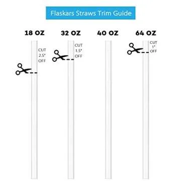 4-Pack Replacement Straws for Hydro Flask Wide Mouth Bottle Hydroflask Straw Lid, 4 BPA-FREE Straws and 4 Straw Cleaning Brushes