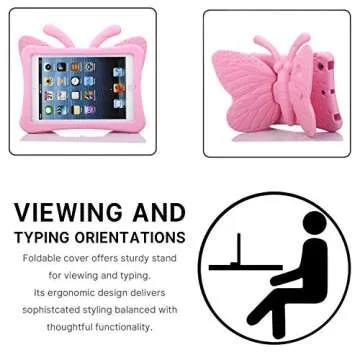 Simicoo Kids iPad Case - Cute Butterfly Design for Protection