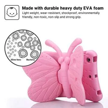 Simicoo Kids iPad Case - Cute Butterfly Design for Protection