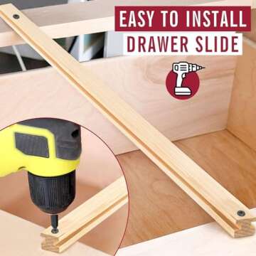 Vintage Slides Wood Drawer Slide – A Durable 20-Inch Solution for Stylish Drawers
