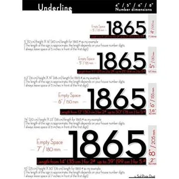 Modern House Numbers - Black with Black Acrylic - Contemporary Home Address - Underline Sign Plaque - Door Number - Apartment - Hotel Room