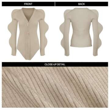 Stylish URBAN REVIVO Women's Long Sleeve Cardigan Sweater