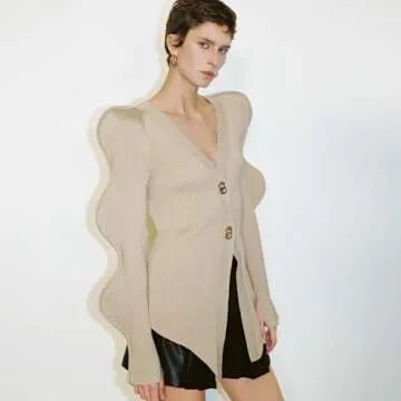 Stylish URBAN REVIVO Women's Long Sleeve Cardigan Sweater