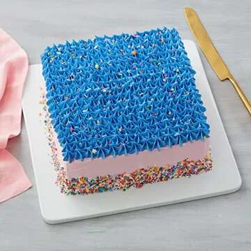 Wilton Aluminum 10x2 Inch Square Cake Pan, Made With Natural Anodized Aluminum, Made Without PFAS, Aluminum Pan Bakeware Optimal For Even Heating