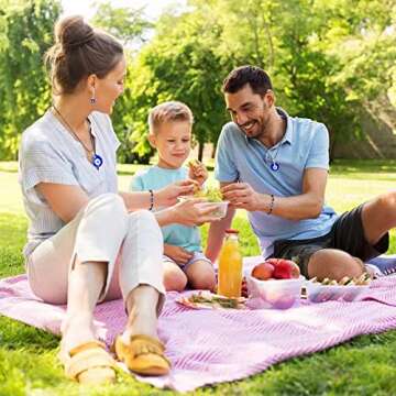 MOZAKA 24pcs Evil Eye Pendant Necklaces for Women Men Evil Eye Charms Bracelets for Blessing Blue Evil Eye Earrings Adjustable Evil Eye Rings Turkish Lucky Protection Jewelry Set