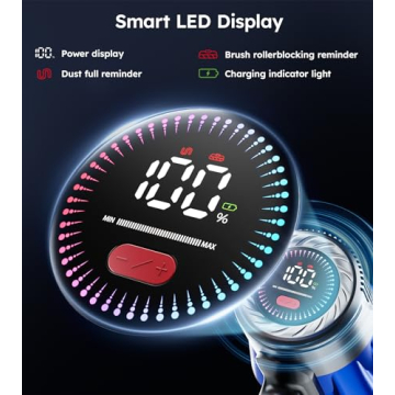 Powerful 580W Cordless Vacuum Cleaner with Smart Features