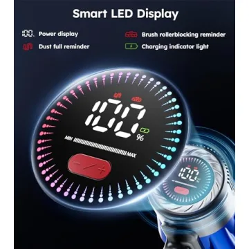 Powerful 580W Cordless Vacuum Cleaner with Smart Features