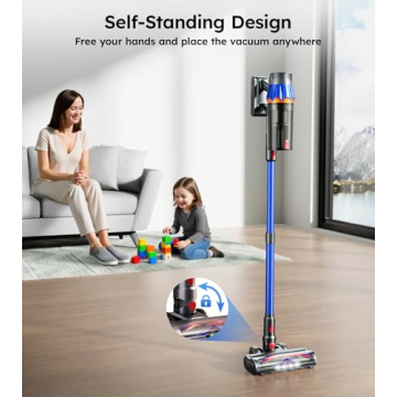 Powerful 580W Cordless Vacuum Cleaner with Smart Features