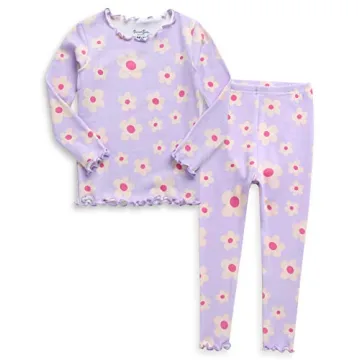 VAENAIT BABY Infant Toddler Girls Pajamas Pjs 2pcs Set Modal Vivid Purple L