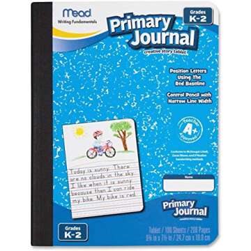 2 Pack of Paper Primary Journals for Kids Writing
