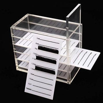 WOHEN 5 Layers Acrylic Eyelash Organizer Box