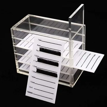 WOHEN 5 Layers Acrylic Eyelash Organizer Box