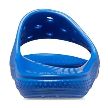 Shop Crocs Classic Slide Sandals for Kids in Blue Bolt