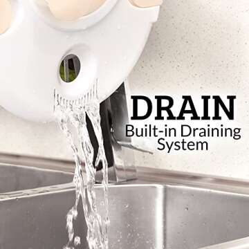 Zulay 5L Capacity Salad Spinner with Secure Lid