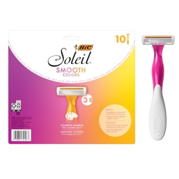 BIC Soleil Smooth Disposable Razors Women Aloe & Vitamin E 10 Count