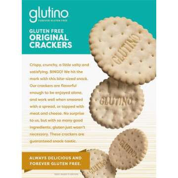 Glutino Gluten Free Snack Crackers, Premium Rounds, Original, 4.4 Ounce