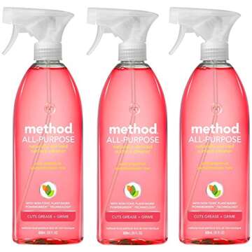 Method All Purpose Natural Surface Cleaning Spray - Pink Grapefruit - 28 Fl Oz (Pack of 3)