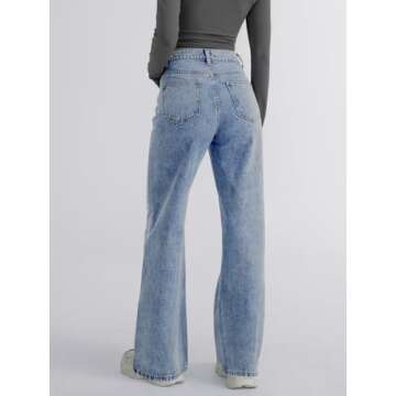 Trendy Queen Womens Baggy Jeans Wide Leg Denim Pants Boyfriend Loose Streetwear Trousers Fall Fashion y2k Outfits 2025 LightBlue 8