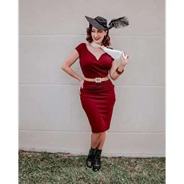 Elegant Slim Fit Business Pencil Dress for Women