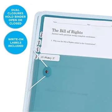 DocIt 4 Pocket Binder for School and Office Organization
