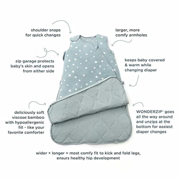 GUNAMUNA Baby Wearable Blanket Easy Diaper Change 1.0 TOG