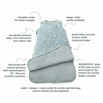 GUNAMUNA Baby Wearable Blanket Easy Diaper Change 1.0 TOG