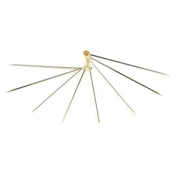 PuTwo Stainless Steel Metal Martini Picks, 4" Pack of 8 in Gold