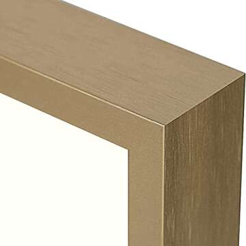 Golden State Art, 8x20 Gold Photo Aluminum Metal Collage Frame with Mat displays (3) 4"x6" Pictures