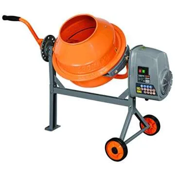 YARDMAX YM0046 1.6 Cu. Ft. Concrete Mixer for Easy Use