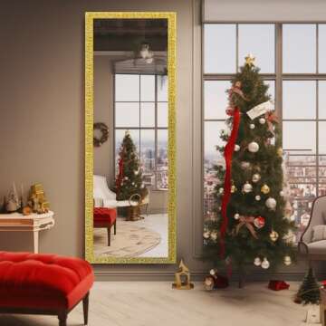 LFT HUIMEI2Y Door Mirror Full Length, 50" x14" Over The Door Full Body Wall Mirror, Full Length Mirr...