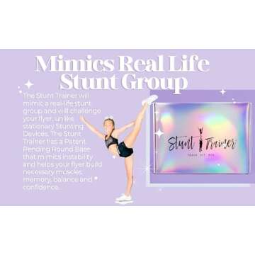 Stunt Trainer Flyer Cheer Stand for Cheerleader Balance & Flexibility Core Strength Training - Cheer Balance Trainer Stunting Stand Practice Board Cheerleading Equipment for Flyers, Grey