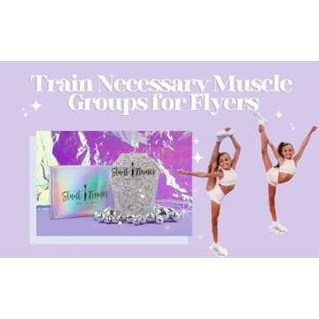 Stunt Trainer Flyer Cheer Stand for Cheerleader Balance & Flexibility Core Strength Training - Cheer Balance Trainer Stunting Stand Practice Board Cheerleading Equipment for Flyers, Grey