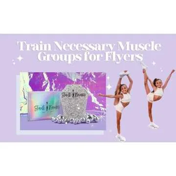 Stunt Trainer Flyer Cheer Stand for Cheerleader Balance & Flexibility Core Strength Training - Cheer Balance Trainer Stunting Stand Practice Board Cheerleading Equipment for Flyers, Grey