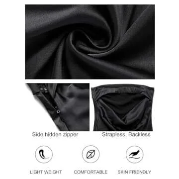 Elegant Strapless Satin Maxi Dress for Weddings