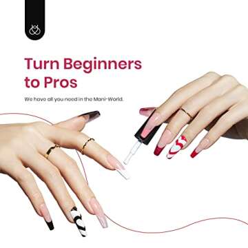 Beetles Spring Gel Nail Polish, 6 Colors Nude Pink Red Glitter White Black Rose Golden Gel Polish Queen of Hearts Collection Soak Off Uv Lamp Cured DIY Home Manicure Gift for Women