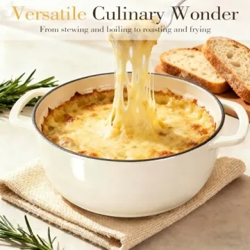 Umite Chef 6QT Enameled Cast Iron Dutch Oven for Versatile Cooking