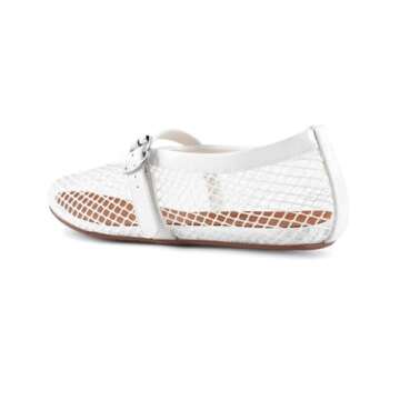 vivianly Mesh Ballet Flats Shoes for Women Flats Comfortable Dressy Mary Jane Flats Mesh Flats Round Toe Fishnet Flats for Casual Formal Occasion Size 8.5